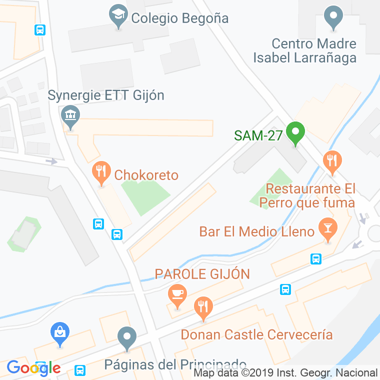 Código Postal calle Constantino Suarez "El Españolito" en Gijón
