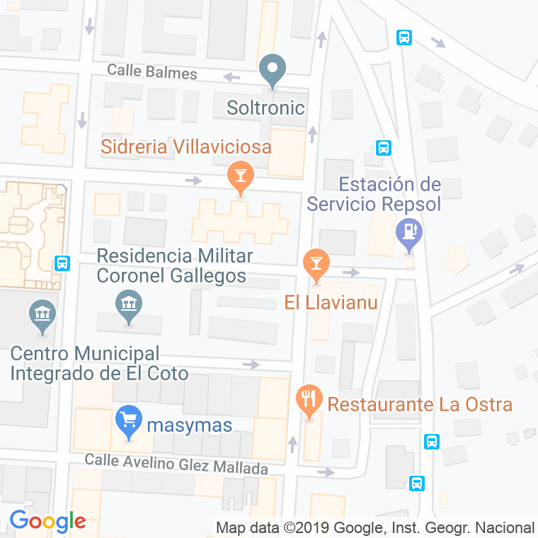 Código Postal calle Donoso Cortes en Gijón