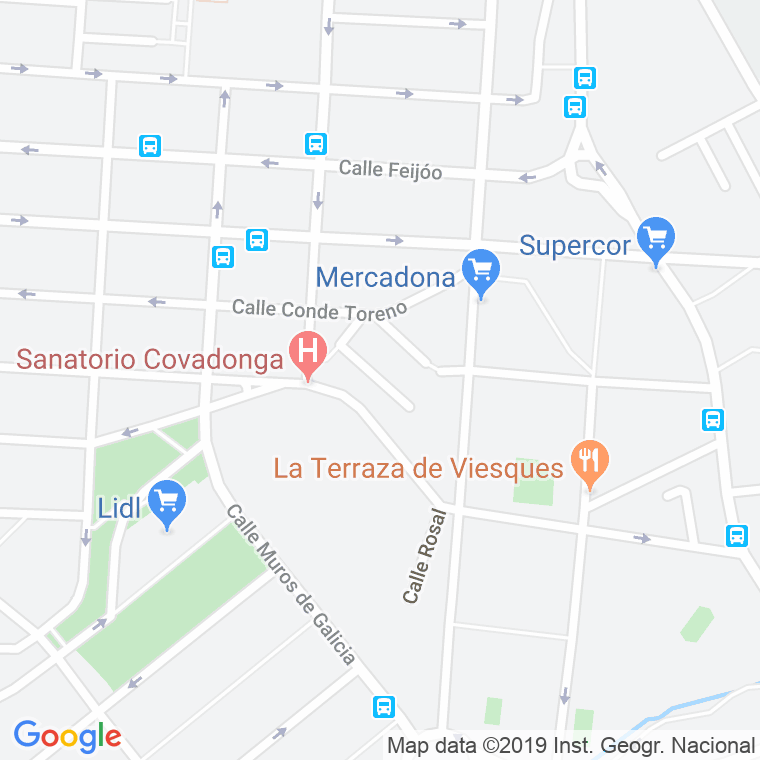 Código Postal calle Santa Fraga en Gijón