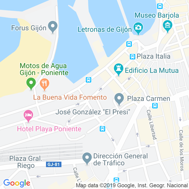 Código Postal calle Almacenes en Gijón