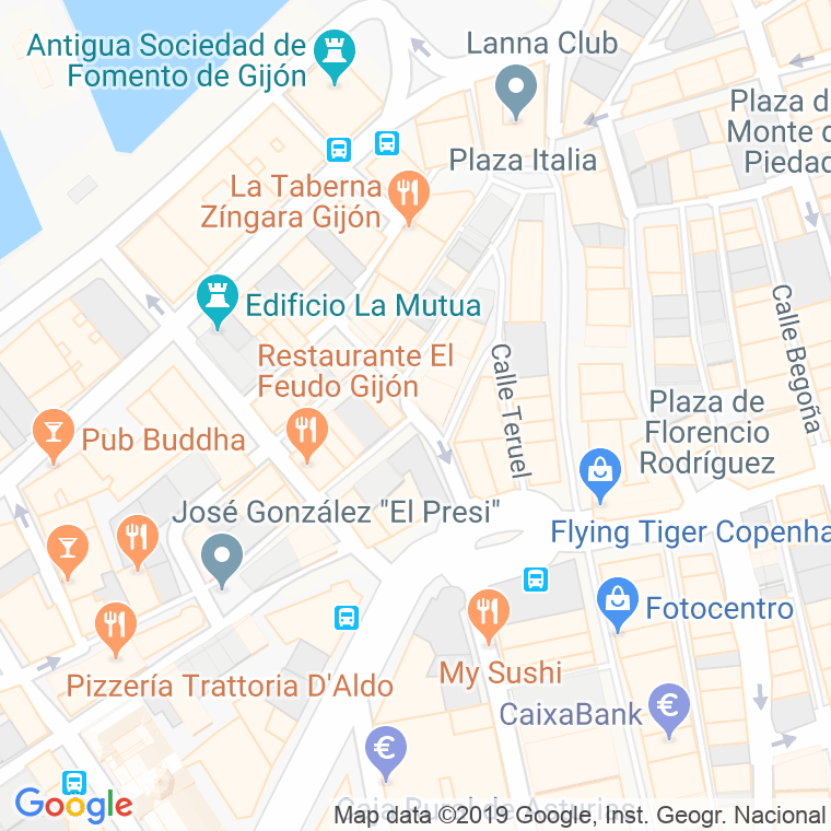 Código Postal calle Blanca De Los Rios en Gijón