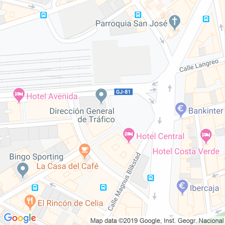 Código Postal calle Humedal, plaza (Impares Del 1 Al 3)  (Pares Del 2 Al 2) en Gijón