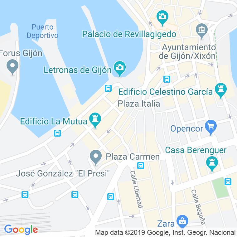 Código Postal calle Linares Rivas en Gijón