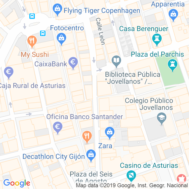 Código Postal calle Moros en Gijón