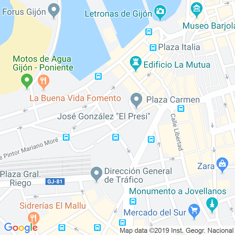 Código Postal calle Numa Guilhou en Gijón