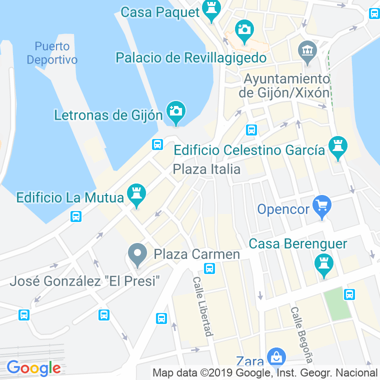 Código Postal calle Ruperto Velasco Heredia en Gijón