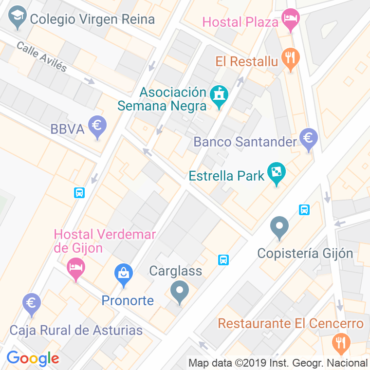 Código Postal calle Cangas De Onis en Gijón