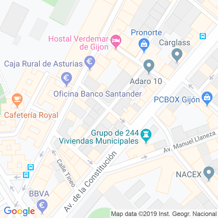 Código Postal calle Evaristos, Los en Gijón