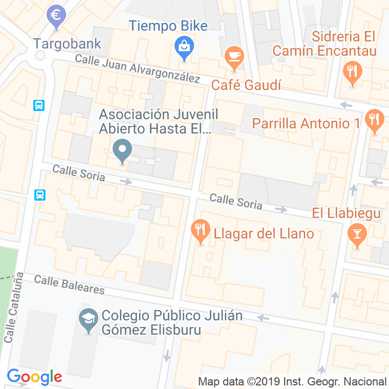 Código Postal calle Soria en Gijón