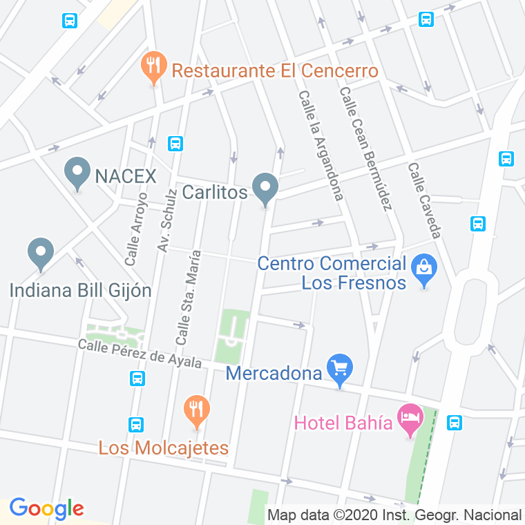 Código Postal calle Fray Ceferino Gonzalez   (Impares Del 31 Al Final)  (Pares Del 34 Al Final) en Gijón
