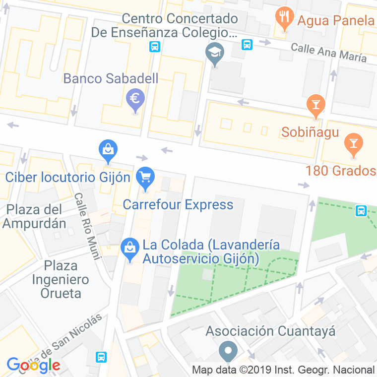 Código Postal calle Niño Jesus   (Impares Del 1 Al Final)  (Pares Del 2 Al 8) en Gijón
