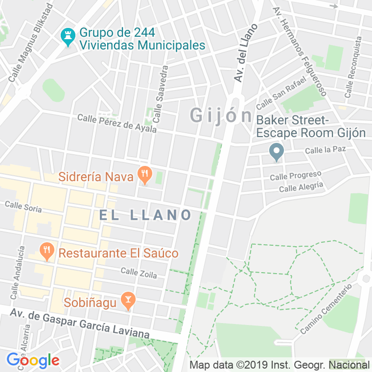 Código Postal calle Rio De Oro en Gijón