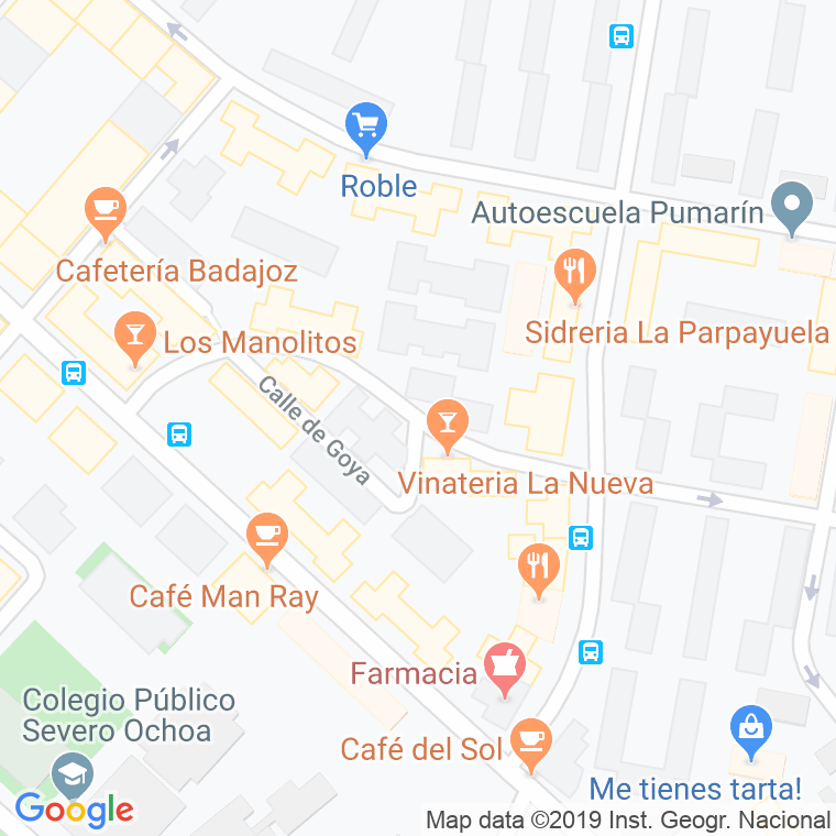Código Postal calle Goya en Gijón