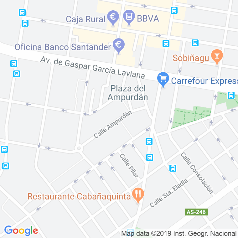 Código Postal calle Ingeniero Orueta, Del, plaza en Gijón