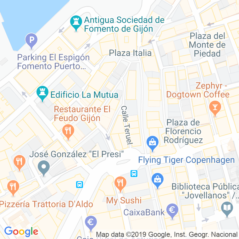 Código Postal calle Barrio De Los Campones en Gijón