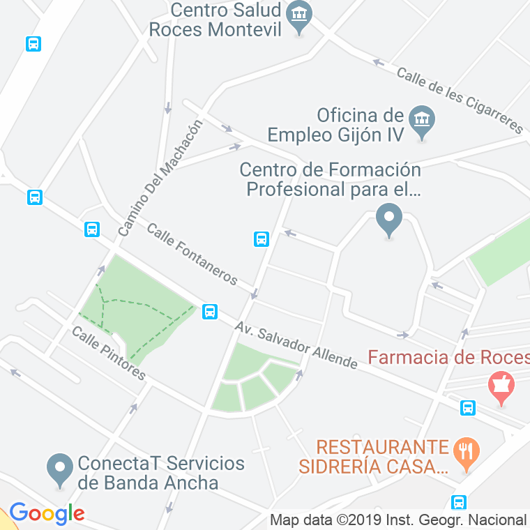 Código Postal calle Carpinteros, De Los, transito en Gijón
