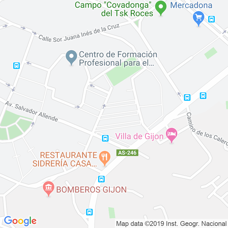 Código Postal calle Esmaltadores, De Los, transito en Gijón