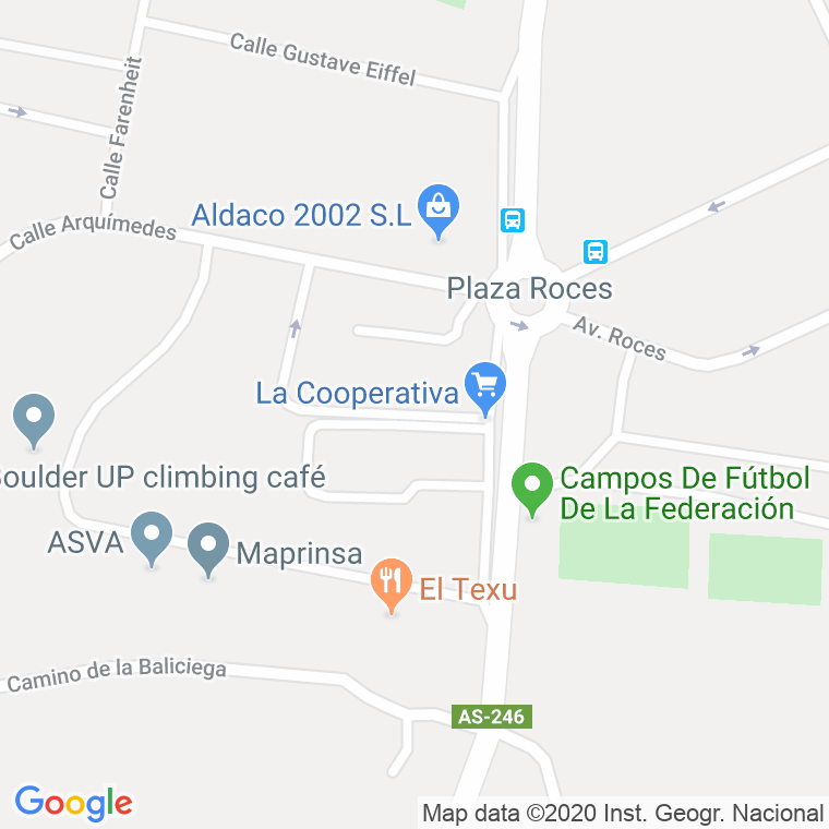 Código Postal calle Isaac Newton en Gijón