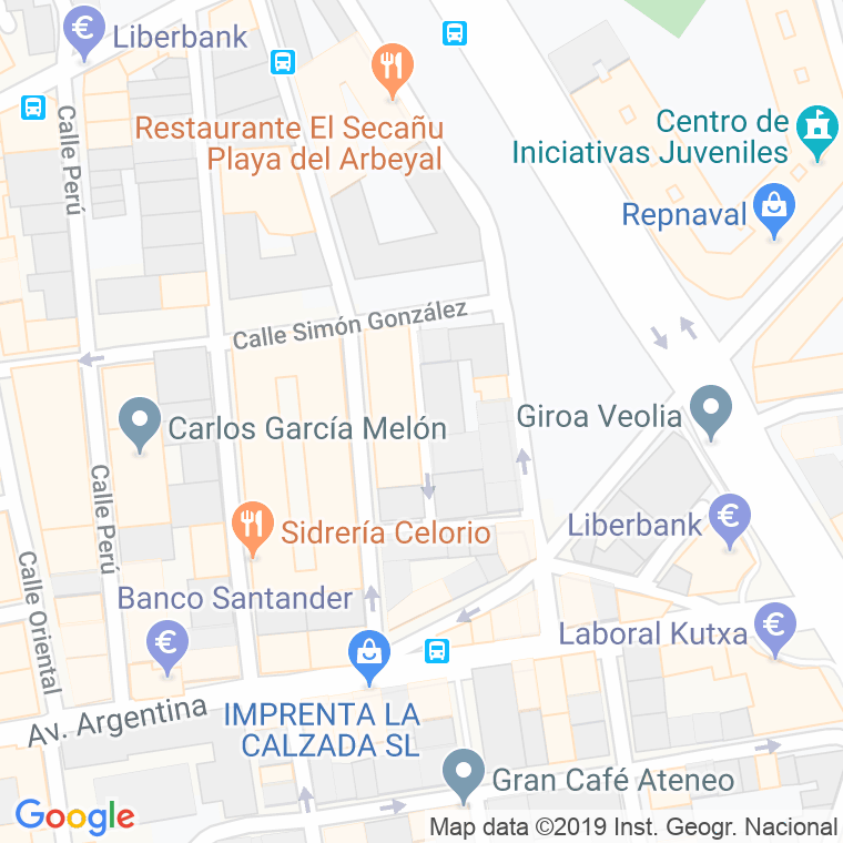 Código Postal calle Cueto en Gijón