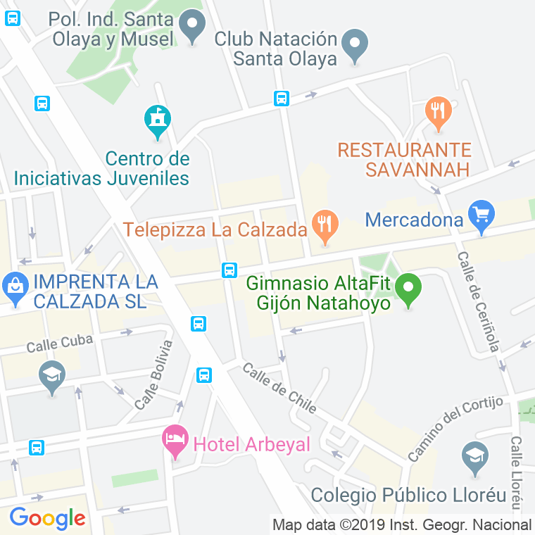 Código Postal calle Laboratorios, Los en Gijón