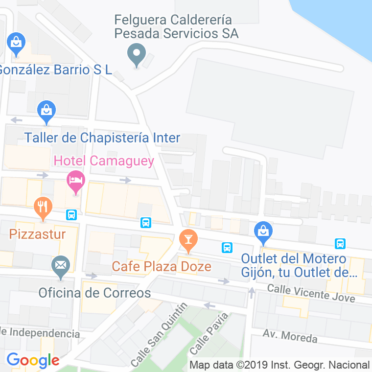Código Postal calle Mar, Del, travesia en Gijón