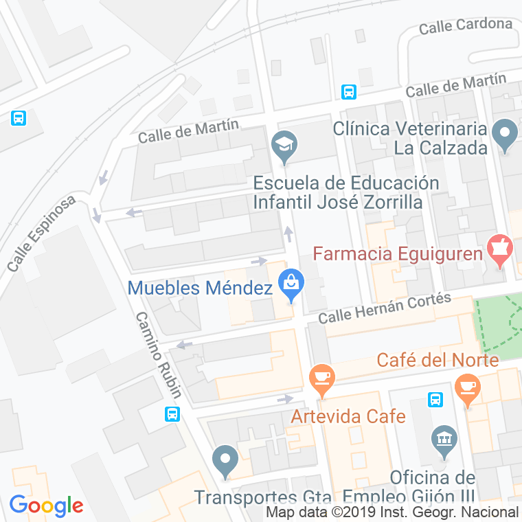 Código Postal calle General San Martin en Gijón