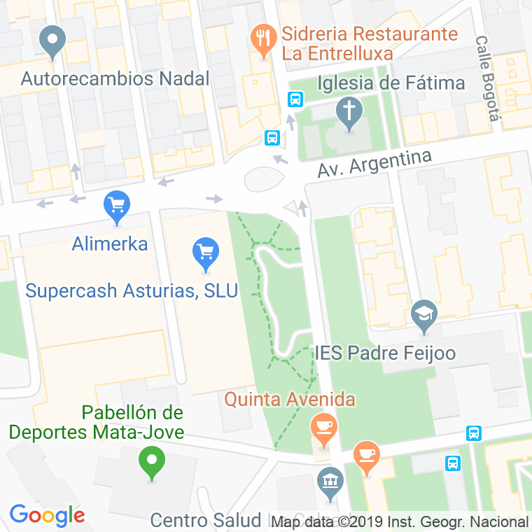 Código Postal calle Parque Julian Besteiro en Gijón