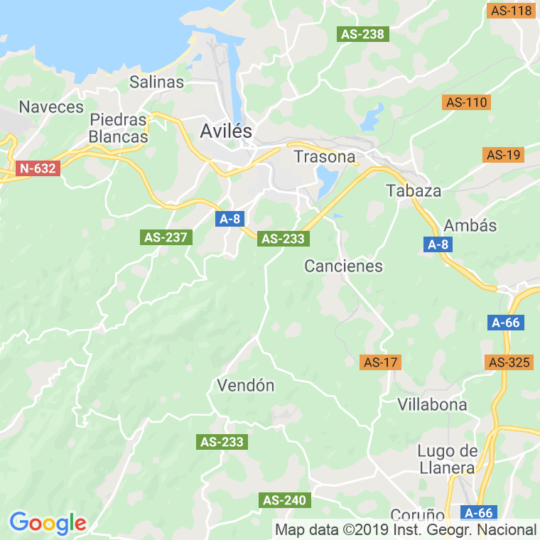 Código Postal de Calabaza (Corvera) en Asturias