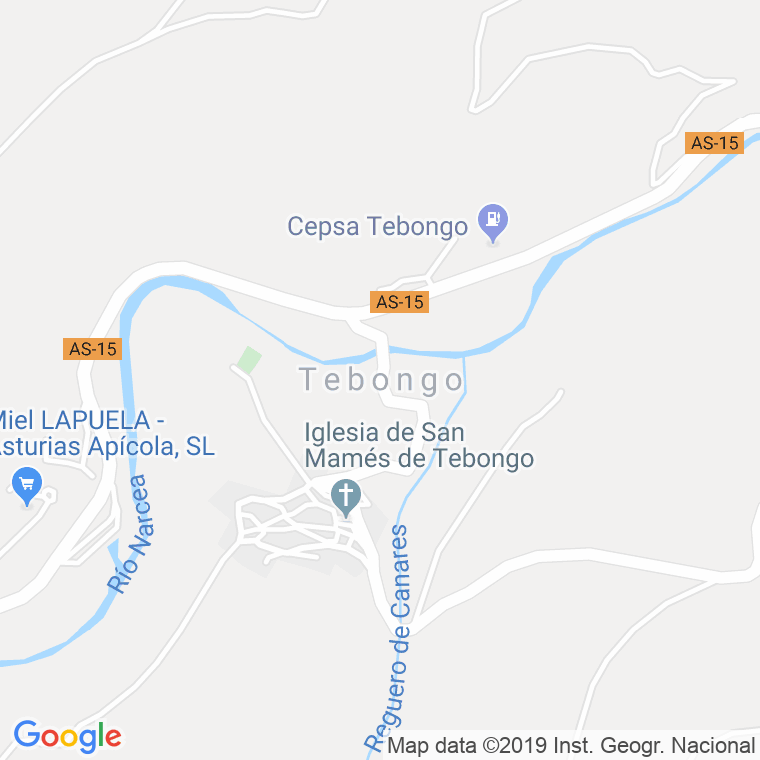 Código Postal de Tebongo en Asturias