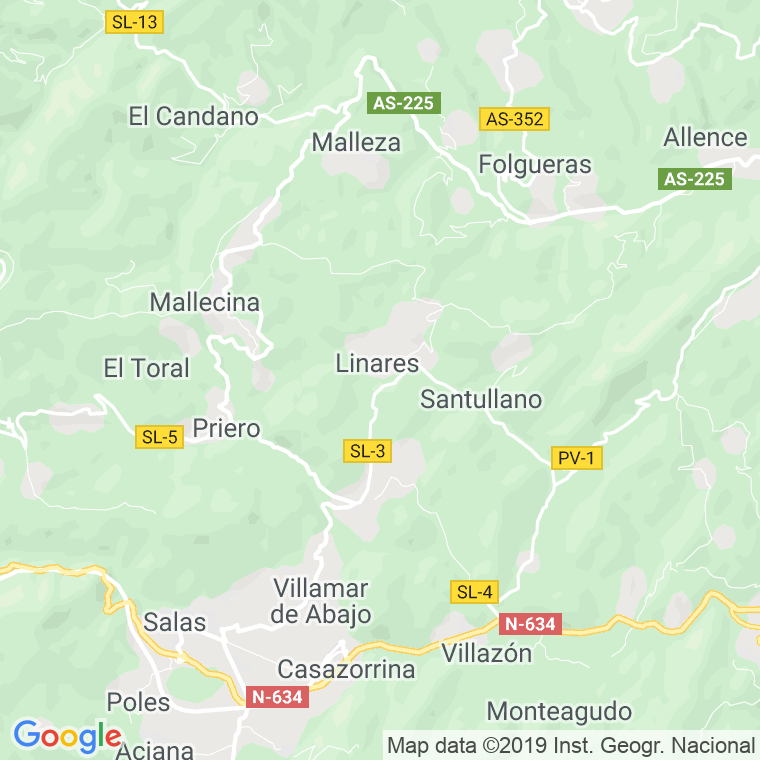 Código Postal de Carril, La (Salas) en Asturias