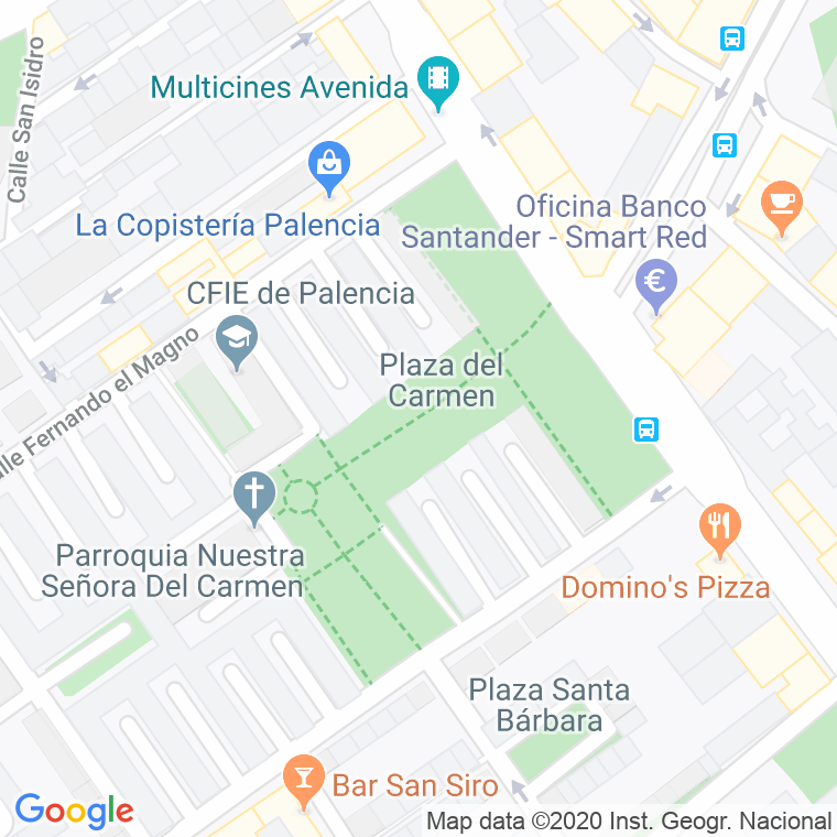 Código Postal calle Carmen, plaza en Palencia