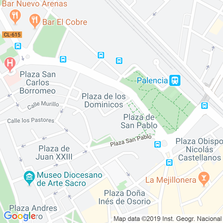 Código Postal calle Padres Dominicos, De Los, plaza en Palencia