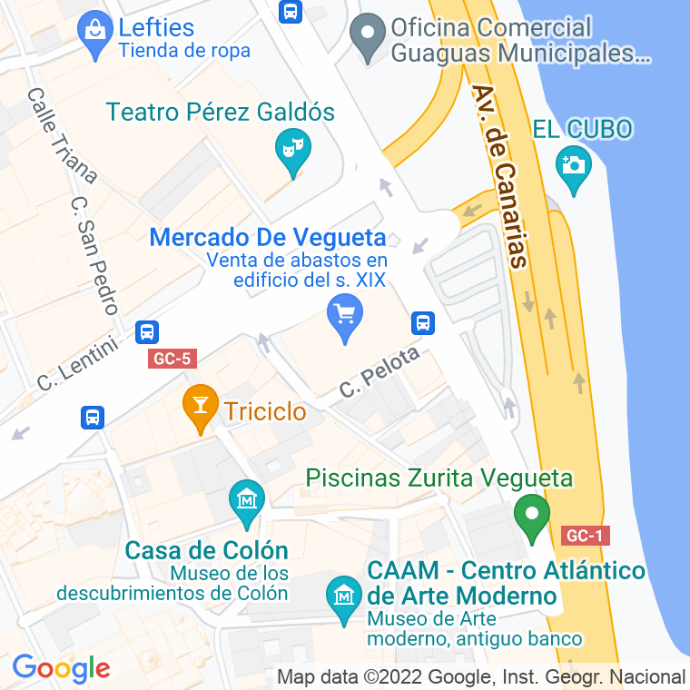 Código Postal calle Mercado, plaza en Las Palmas de Gran Canaria