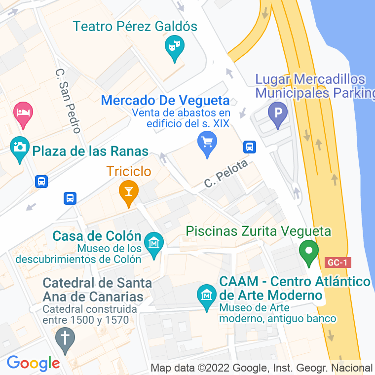Código Postal calle Pelota en Las Palmas de Gran Canaria