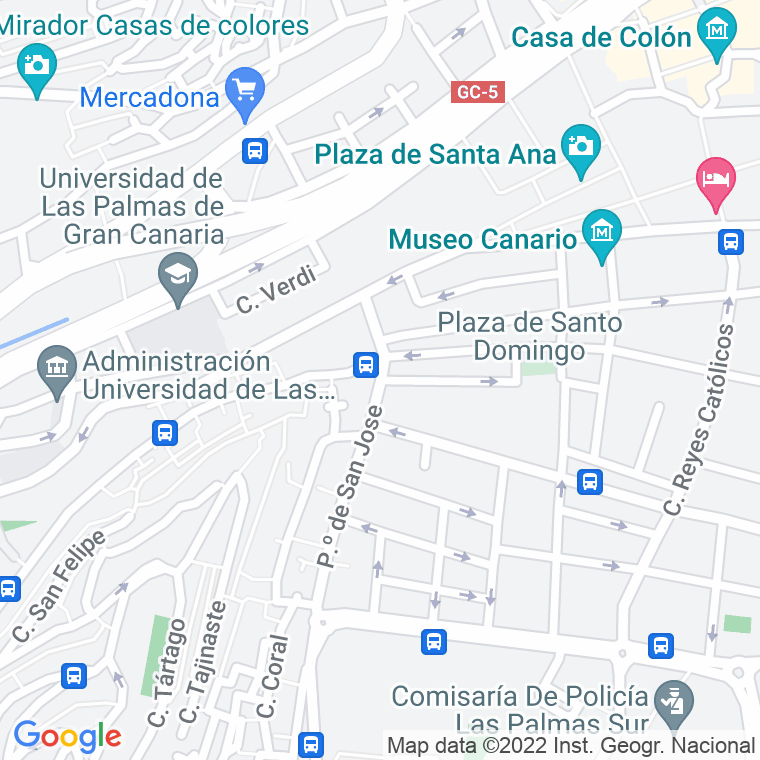 Código Postal calle Sor Brigida Castello en Las Palmas de Gran Canaria