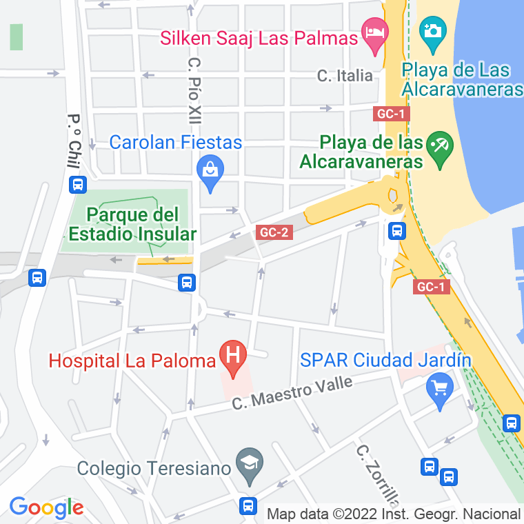 Código Postal calle Doctor Ponce Arias en Las Palmas de Gran Canaria