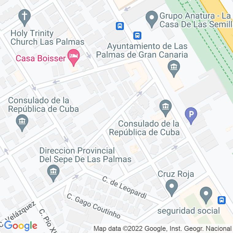 Código Postal calle Nuñez De Arce en Las Palmas de Gran Canaria