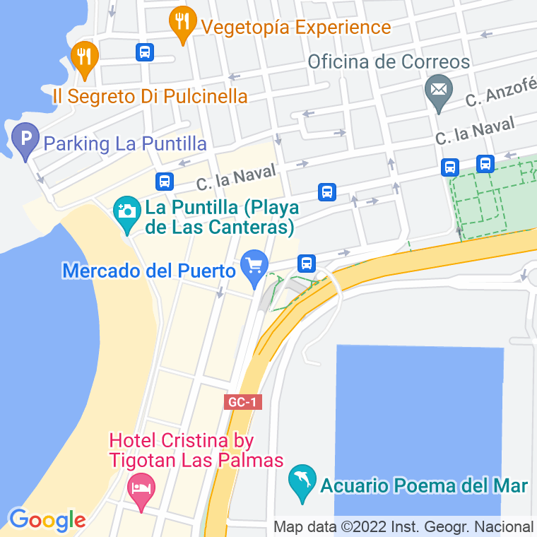 Código Postal calle Poeta Agustin Millares Sall en Las Palmas de Gran Canaria