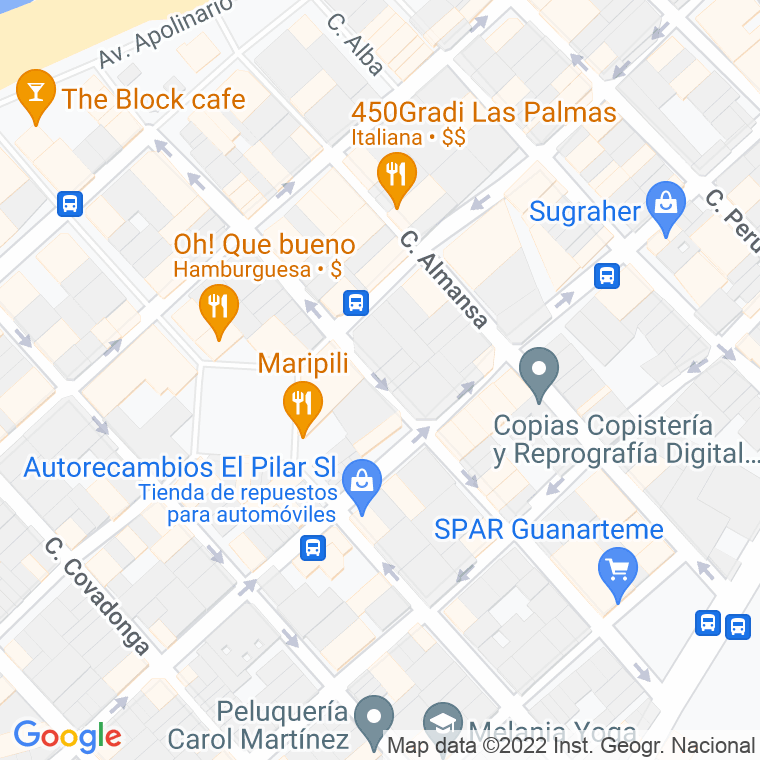 Código Postal calle Cayetana Manrique en Las Palmas de Gran Canaria