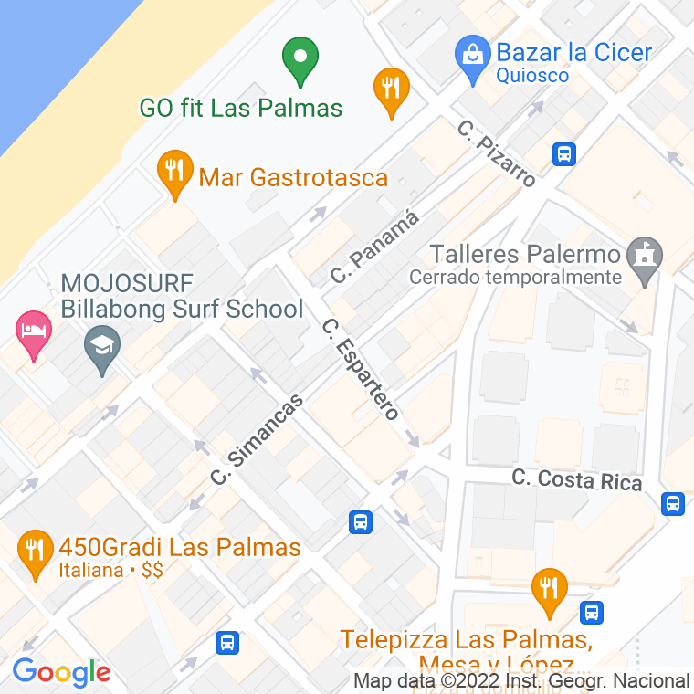 Código Postal calle Espartero en Las Palmas de Gran Canaria