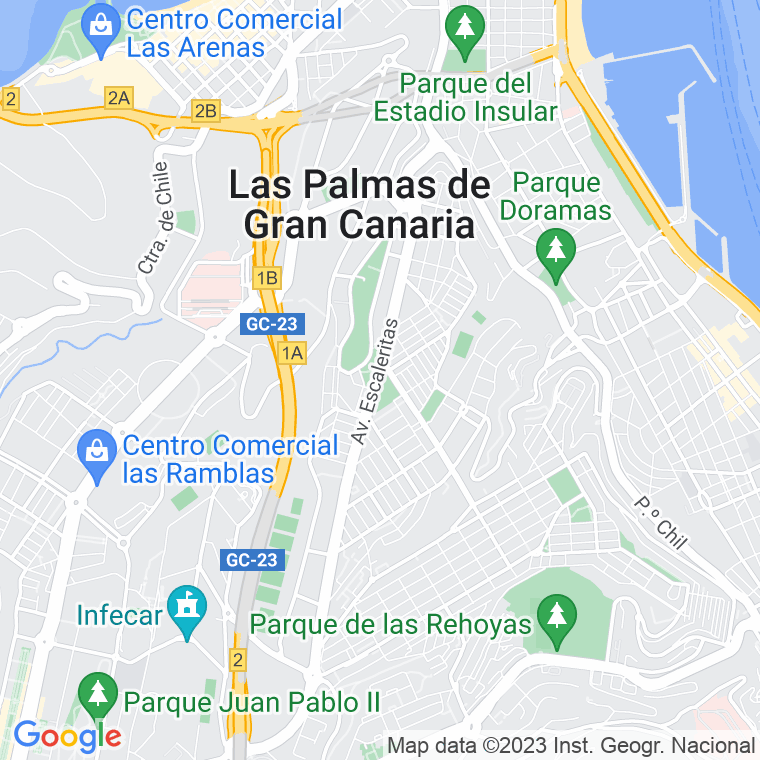 Código Postal calle Fuerteventura, pasaje (Impares Del 1 Al Final)  (Pares Del 2 Al Final) en Las Palmas de Gran Canaria
