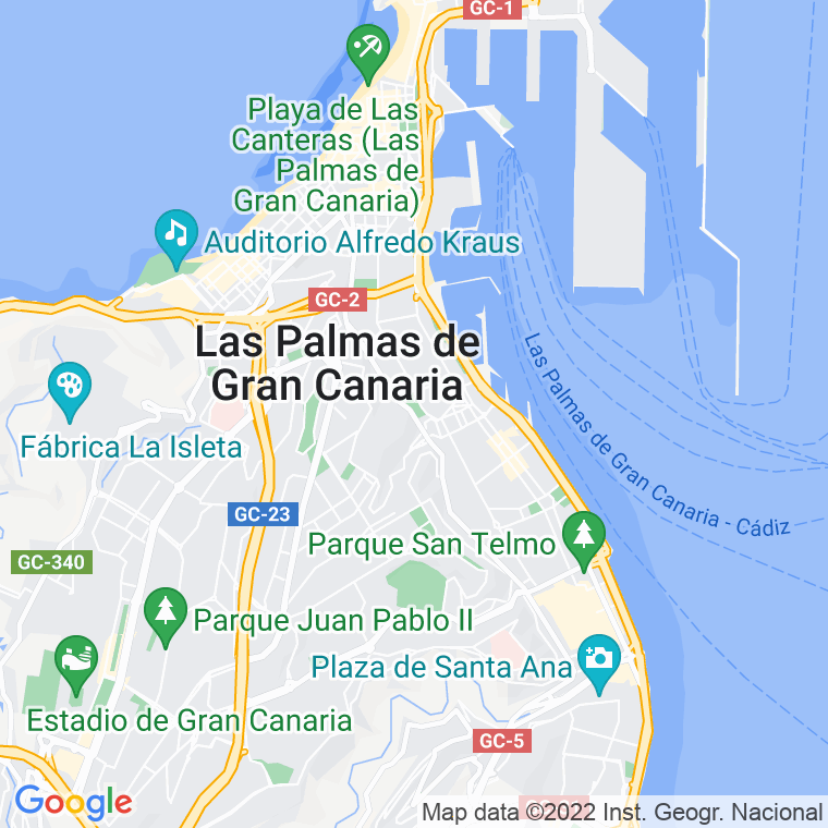 Código Postal calle Chil, paseo (Impares Del 1 Al 193)  (Pares Del 2 Al 210) en Las Palmas de Gran Canaria