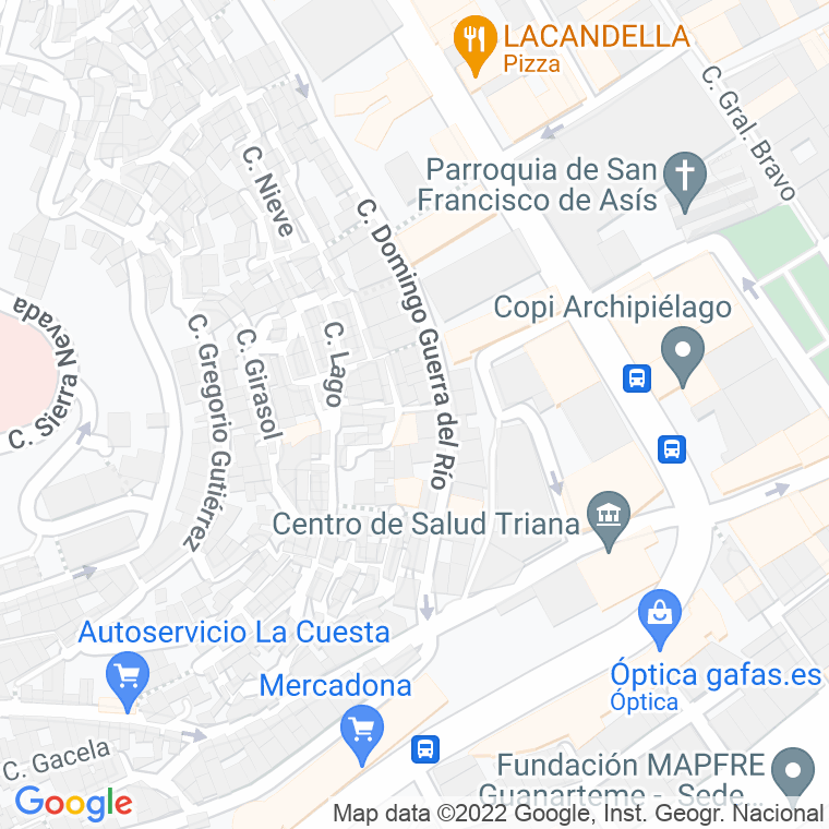 Código Postal calle Lorenzo Aleman Garcia en Las Palmas de Gran Canaria