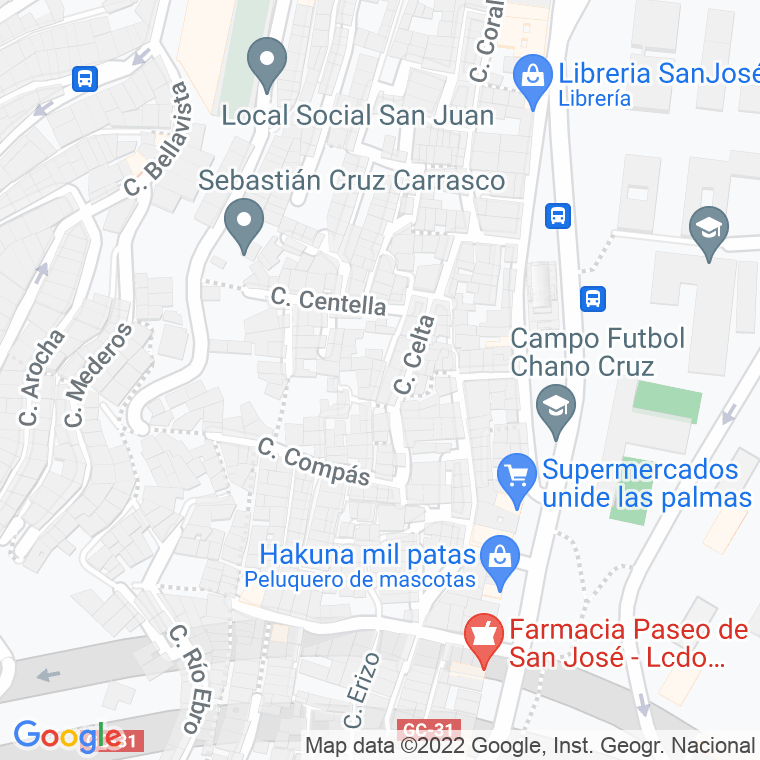 Código Postal calle Cascabel en Las Palmas de Gran Canaria