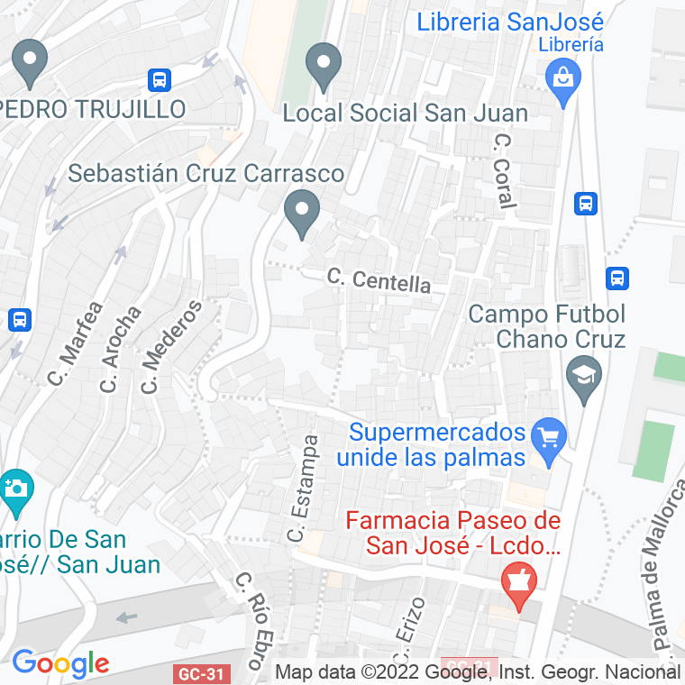 Código Postal calle Centella en Las Palmas de Gran Canaria