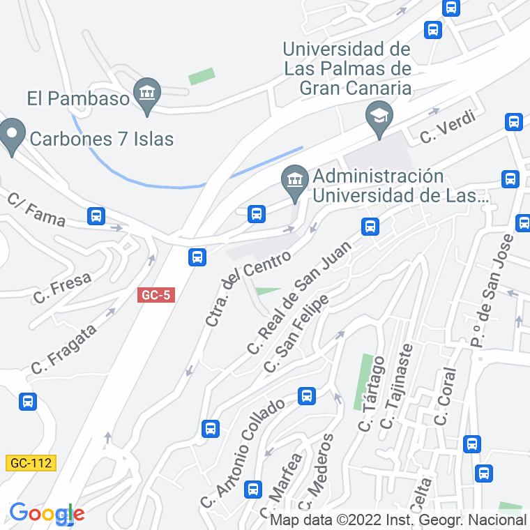 Código Postal calle Centro, carretera en Las Palmas de Gran Canaria