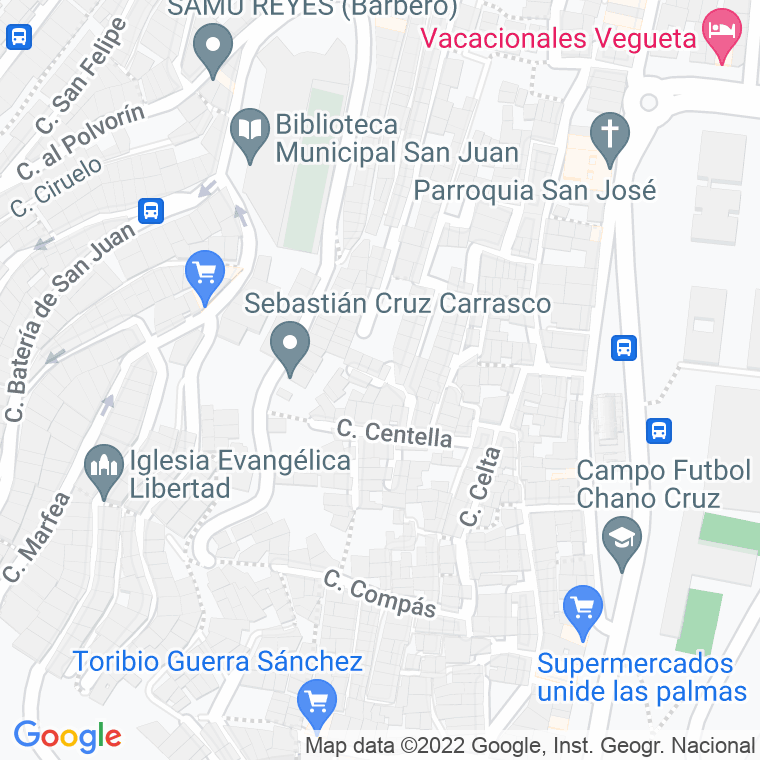 Código Postal calle Cepillo en Las Palmas de Gran Canaria