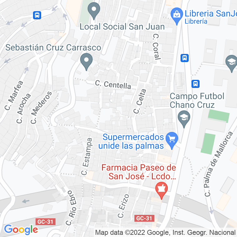 Código Postal calle Cerrojo en Las Palmas de Gran Canaria