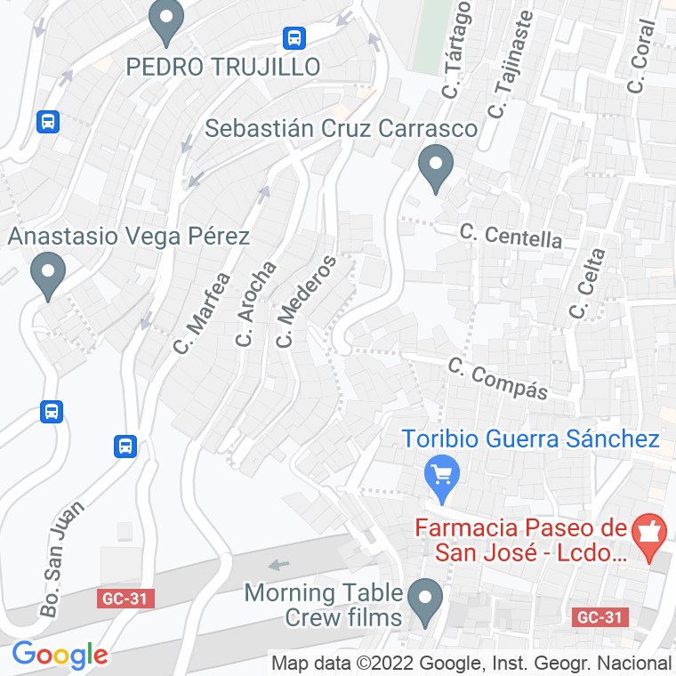 Código Postal calle Chano Bartolo en Las Palmas de Gran Canaria