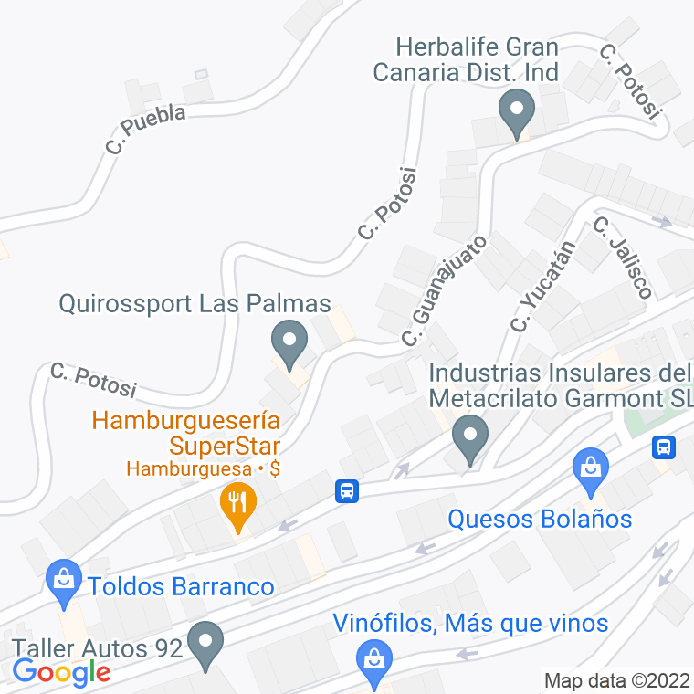 Código Postal calle Guanajuato en Las Palmas de Gran Canaria